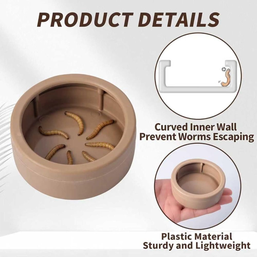 Water Dish Reptile - Portable Escape-Proof Reptile Food Dish Compact