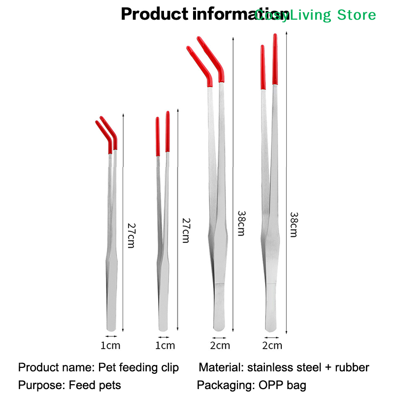 Reptile Feeding Tongs With Rub - مراجعة Feeding Tong Stainless وسعره