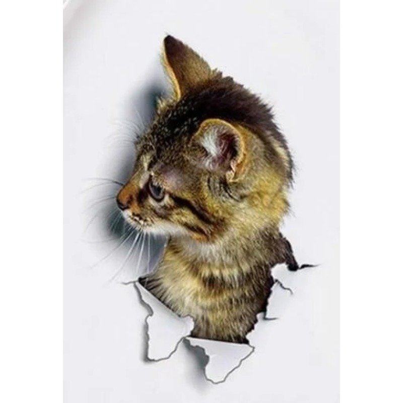 3pcs 3D Cute Cat Self-adhesive - مراجعة Pvc Panel Background وسعره