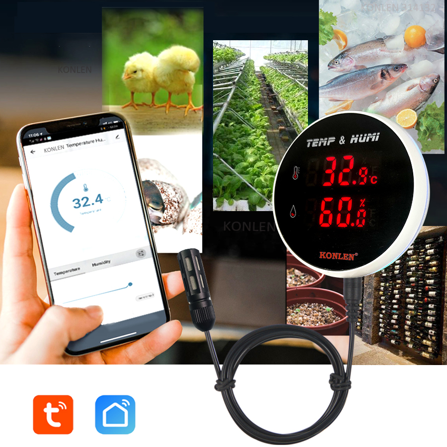 Tuya WIFI Temperature Humidity - مراجعة Digital Hygrometer Probe وسعره