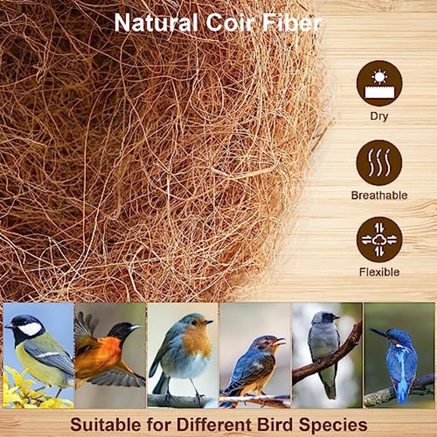 PCS Coconut Fiber for Bird Nes - مراجعة Substrate Coconut Fiber وسعره