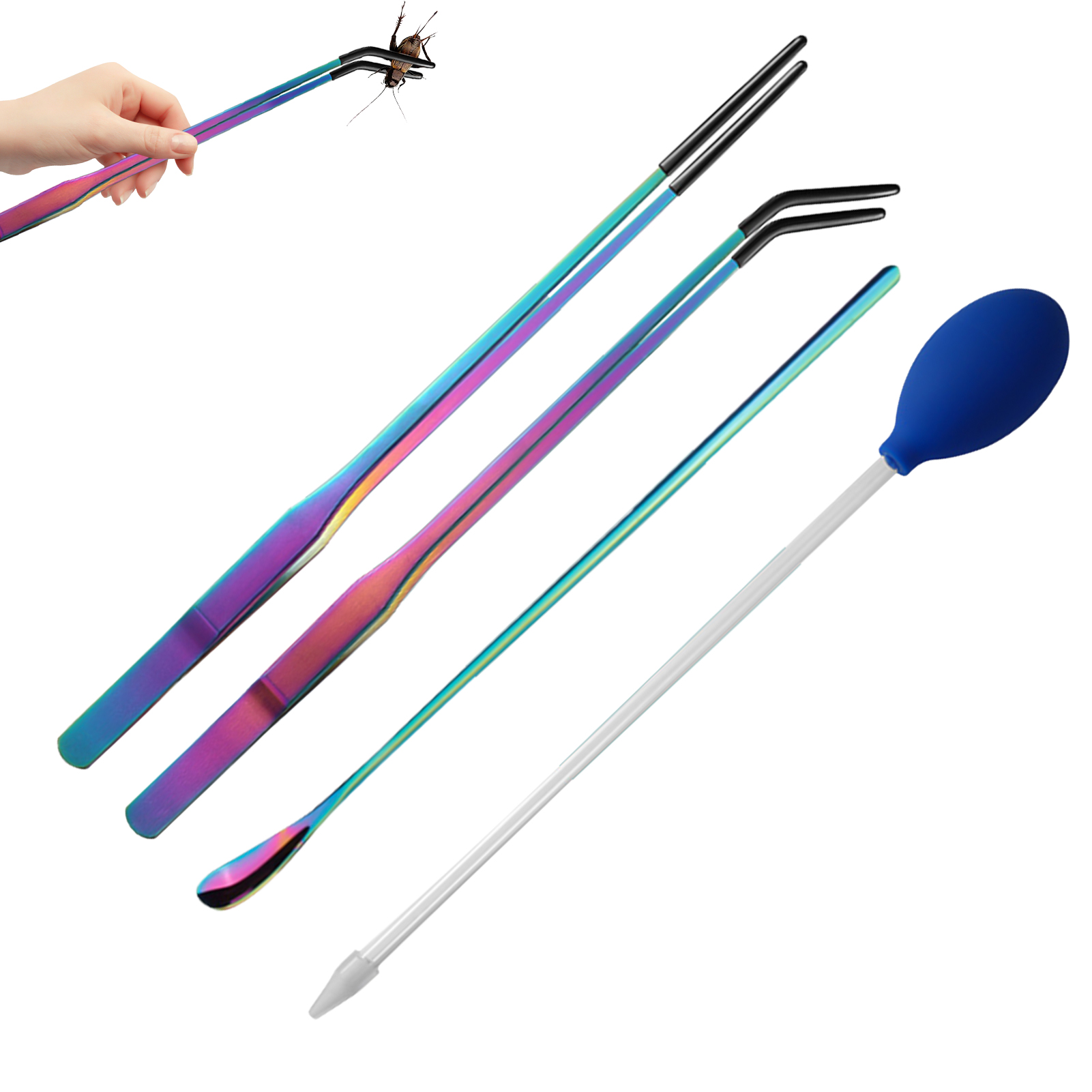 4pcs Reptile Feeding Tongs Aqu - مراجعة Feeding Tong Stainless وسعره