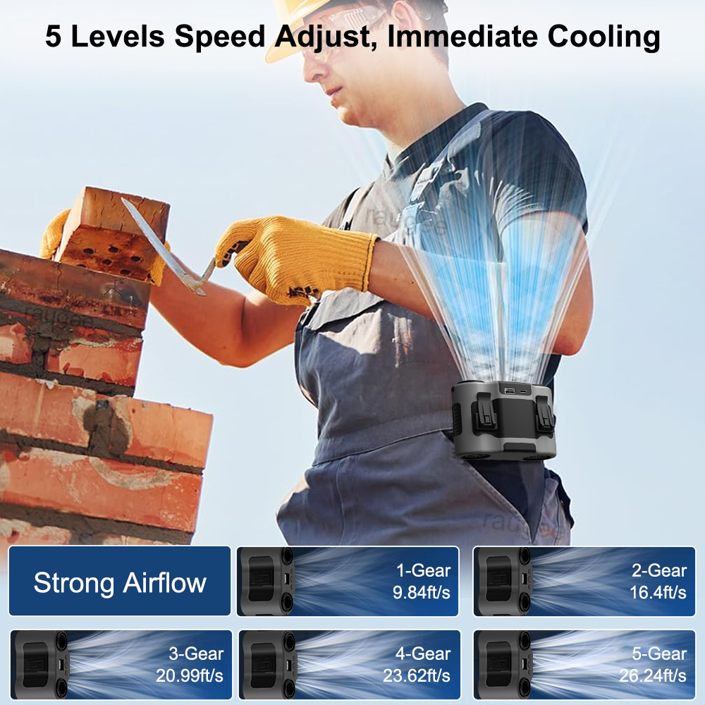 20000mAh Waist Fan Portable Ou - مراجعة Timer Dual Outlet وسعره