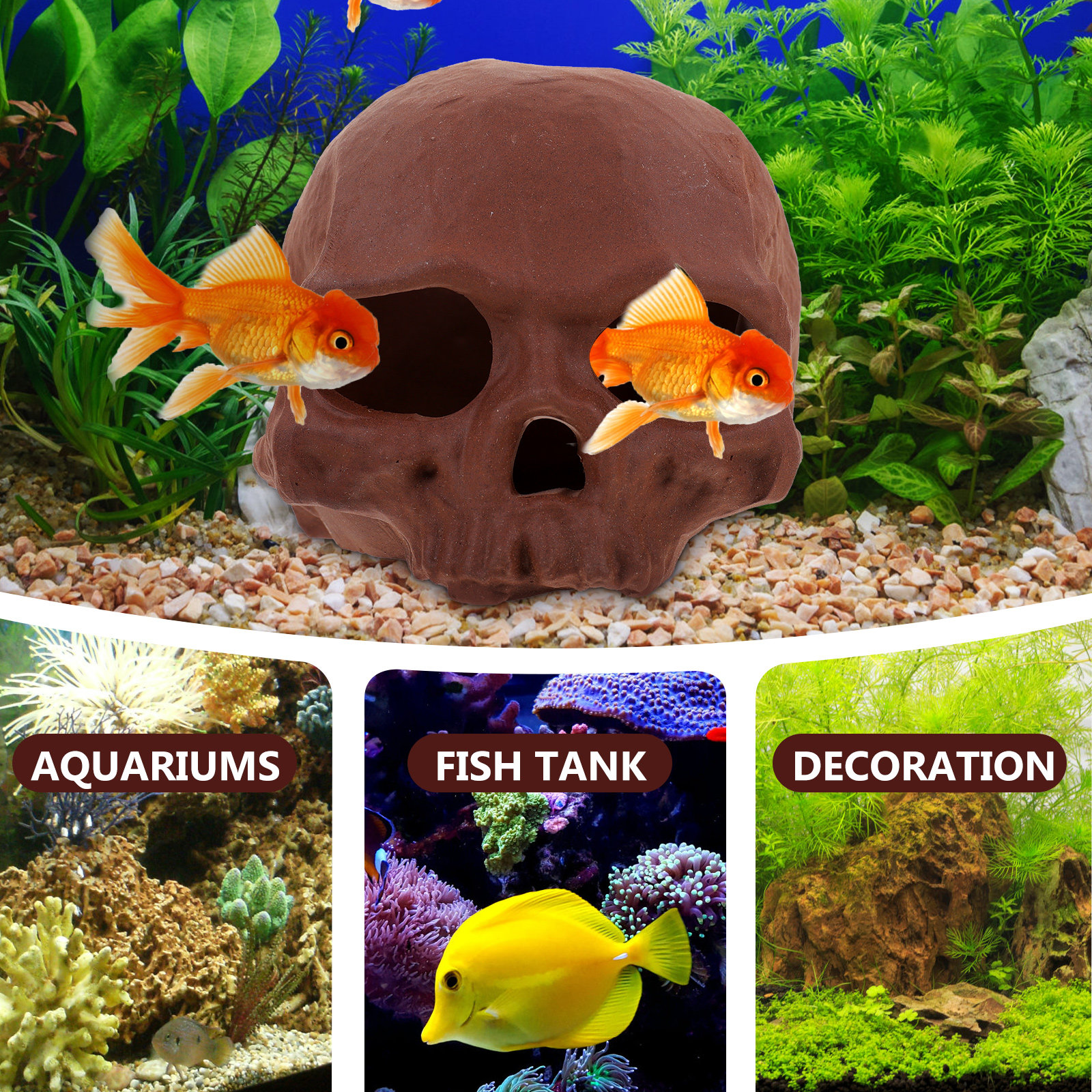 Ceramic Fish Tank Decoration S - مراجعة Hide Cave Ceramic وسعره