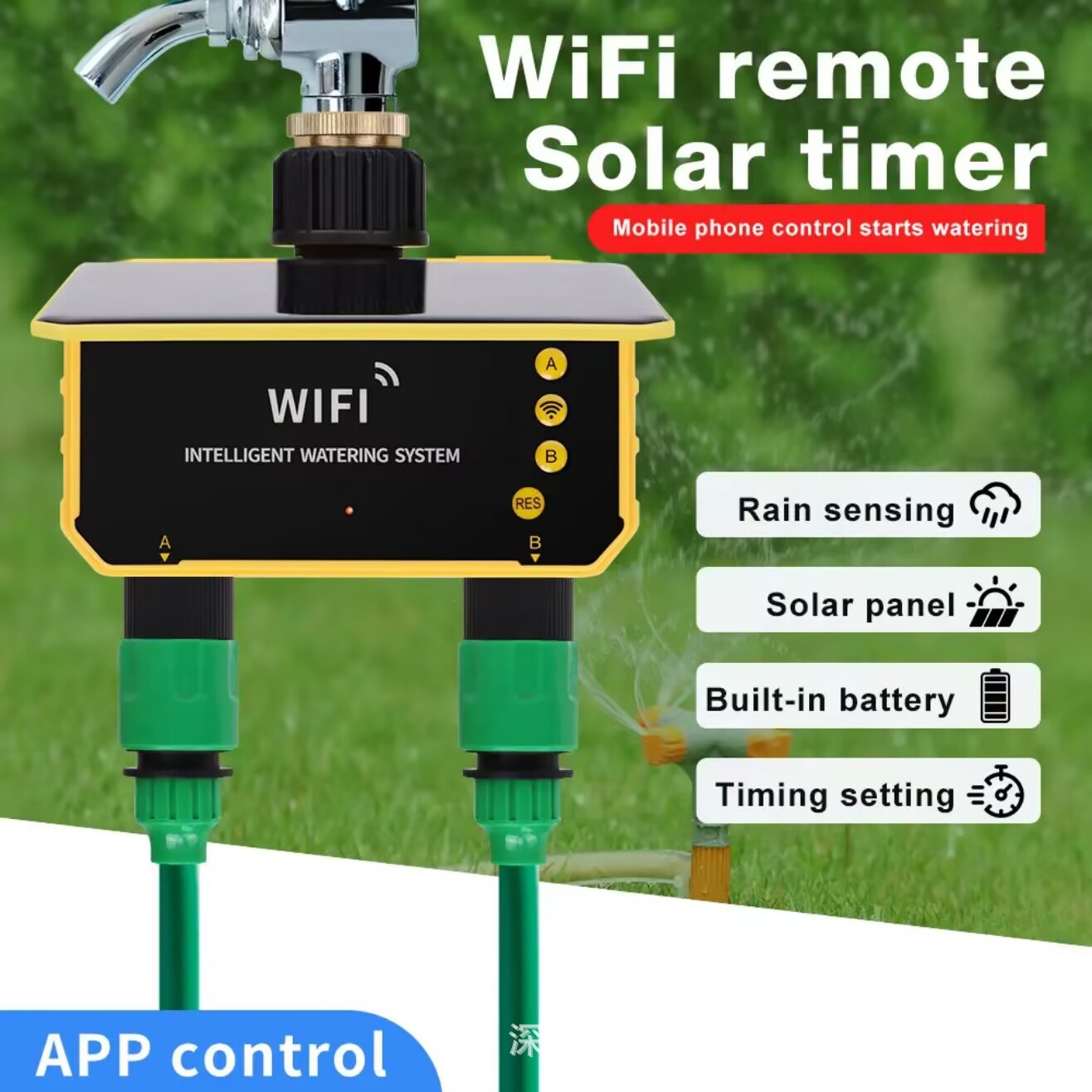 Tuya WiFi Solar Water Valve Ir - مراجعة Timer Dual Outlet وسعره