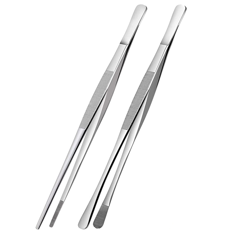 2Pcs 12-Inch Kitchen Cooking T - مراجعة Feeding Tong Stainless وسعره