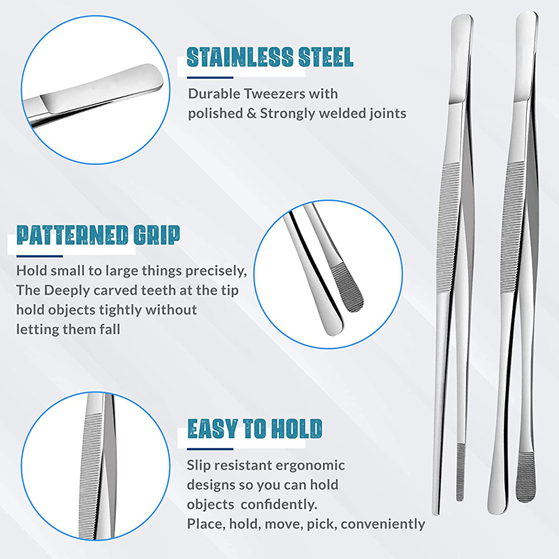 2Pcs 12-Inch Kitchen Cooking T - مراجعة Feeding Tong Stainless وسعره