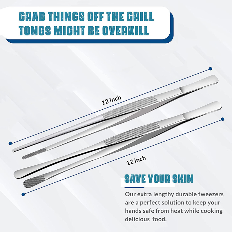 2Pcs 12-Inch Kitchen Cooking T - مراجعة Feeding Tong Stainless وسعره
