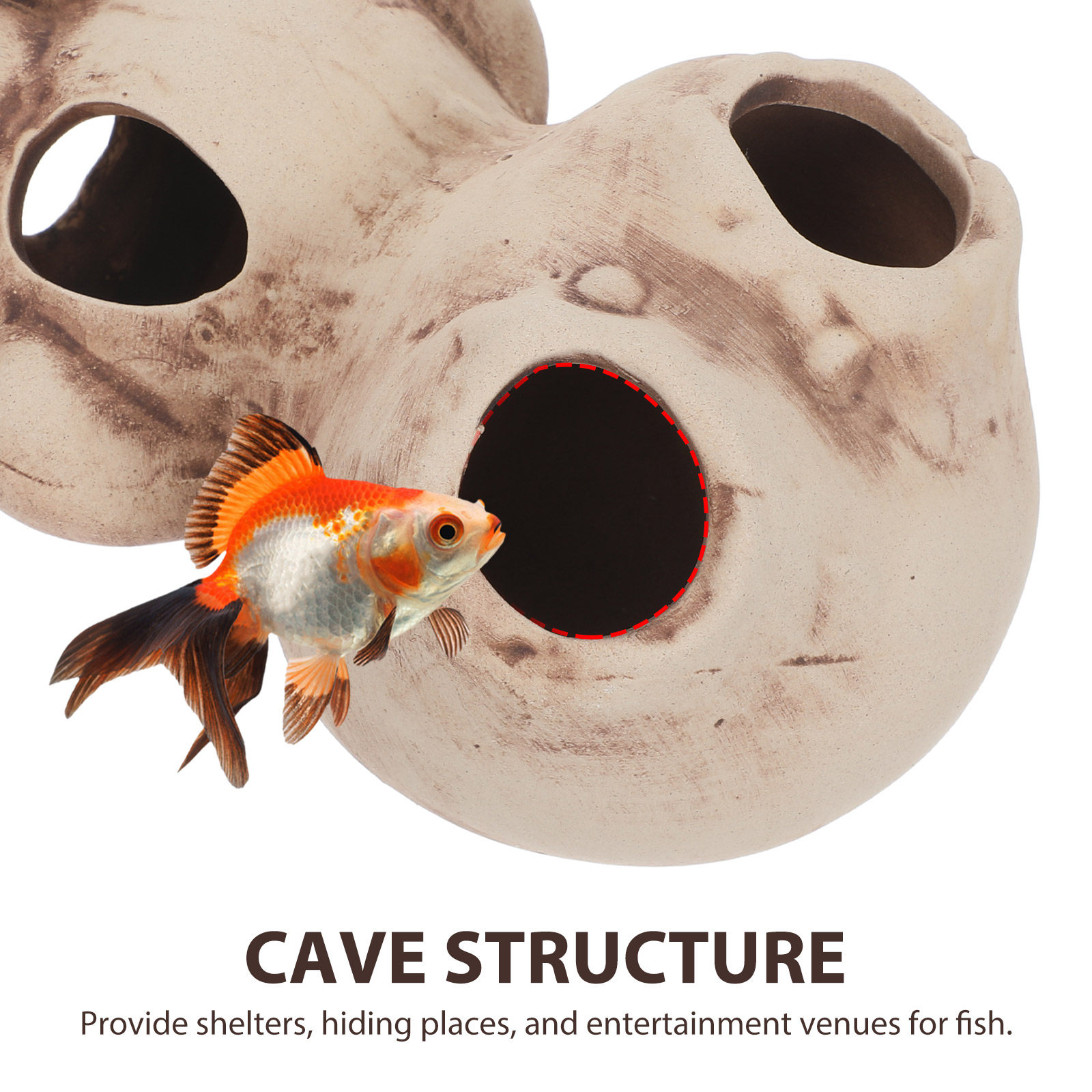 Aquarium Shrimp Shelter House  - مراجعة Hide Cave Ceramic وسعره