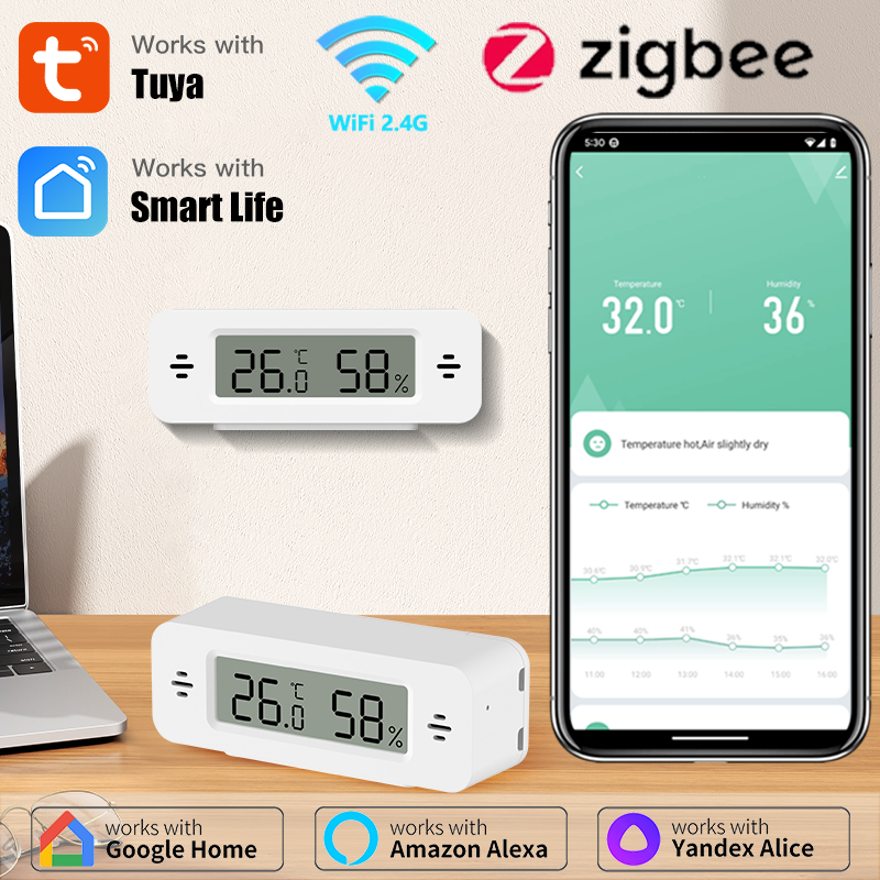 Tuya WiFi/Zigbee Temperature H - مراجعة Digital Hygrometer Probe وسعره