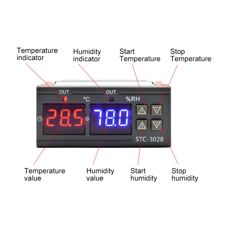 STC-3028 LED Digital Thermosta - مراجعة Digital Hygrometer Probe وسعره