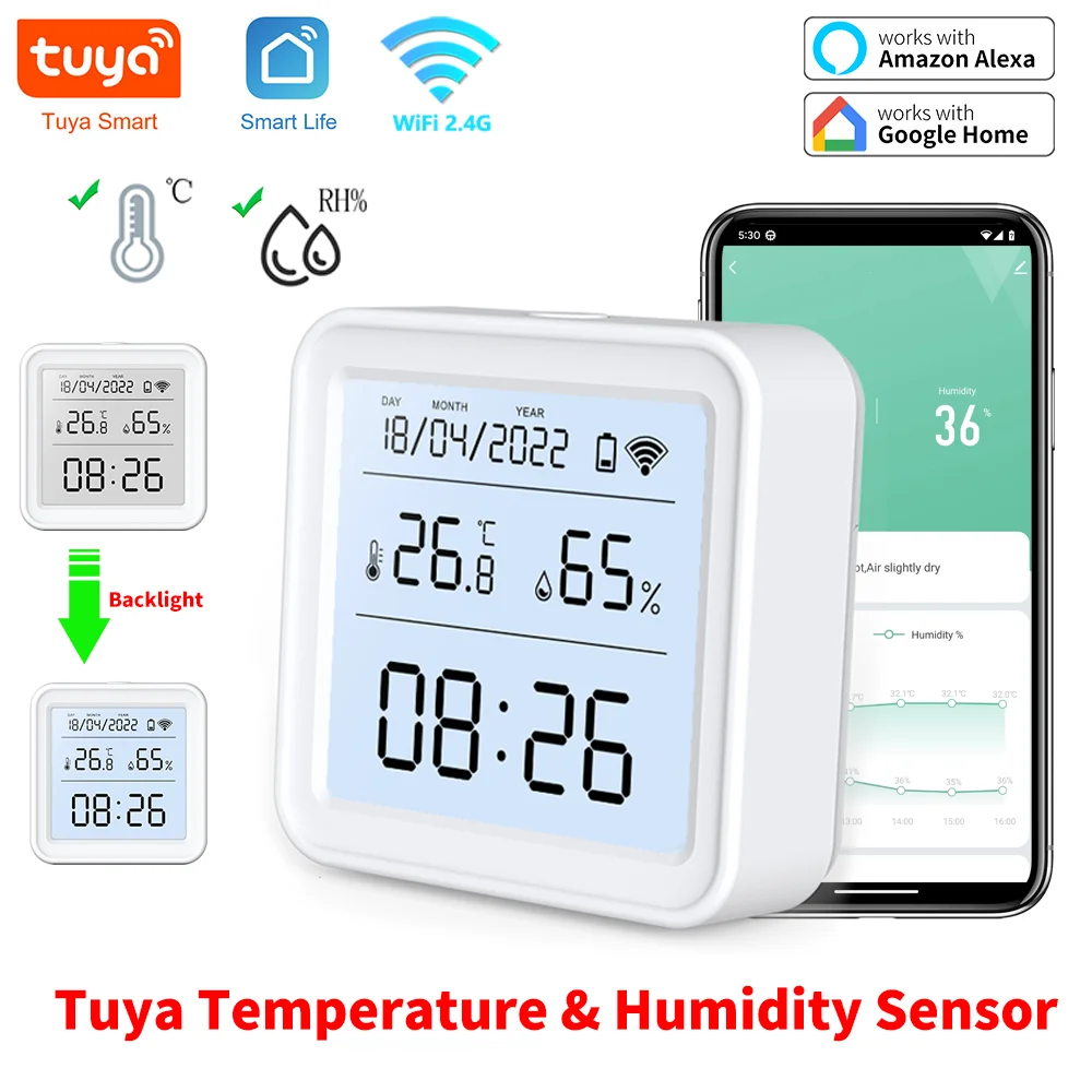 Tuya New WiFi Temperature Humi - مراجعة Digital Hygrometer Probe وسعره