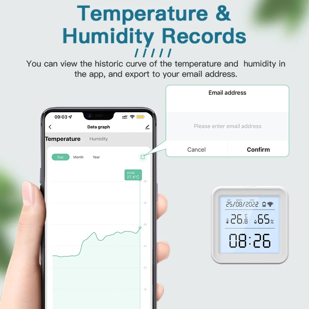 Tuya New WiFi Temperature Humi - مراجعة Digital Hygrometer Probe وسعره