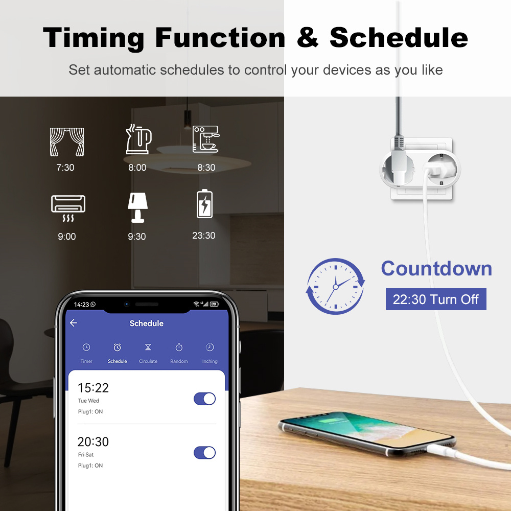 WiFi Smart Plug Dual Outlet 16 - مراجعة Timer Dual Outlet وسعره