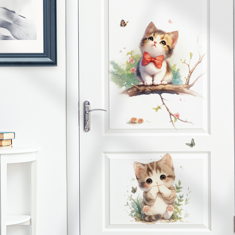 Kawaii Pastel Cat & Butterfly  - مراجعة Pvc Panel Background وسعره