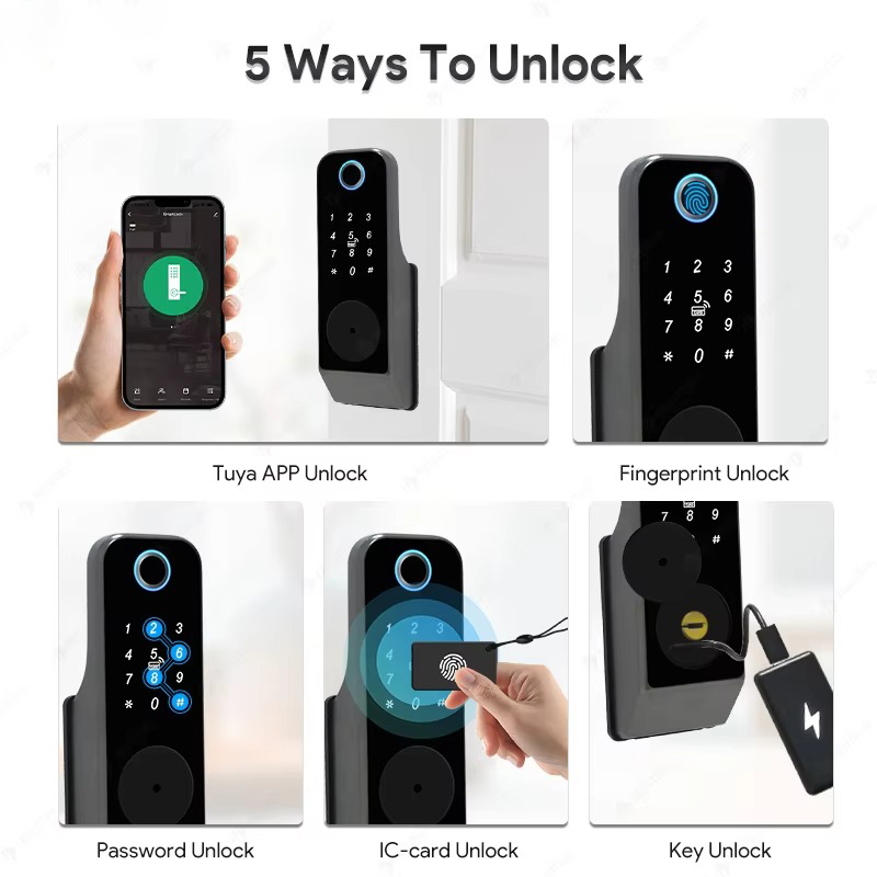 Waterproof Fingerprint Lock Tu - مراجعة Glass Door Hinge وسعره