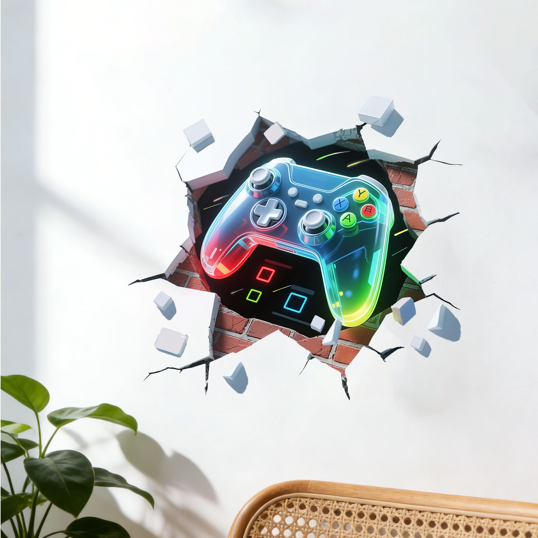 Game Controller Decal for Boys - مراجعة Pvc Panel Background وسعره