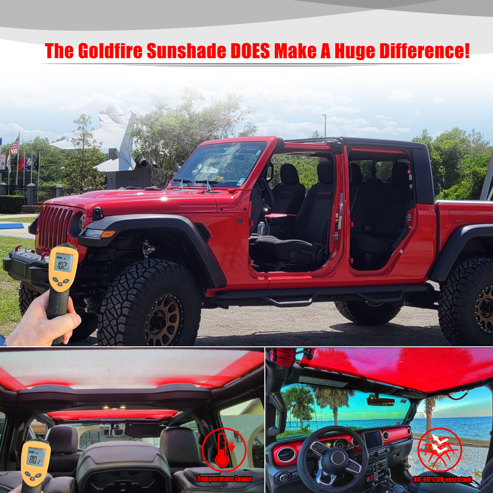 For Jeep Gladiator JT 4 Door A - مراجعة Screen Top Mesh وسعره