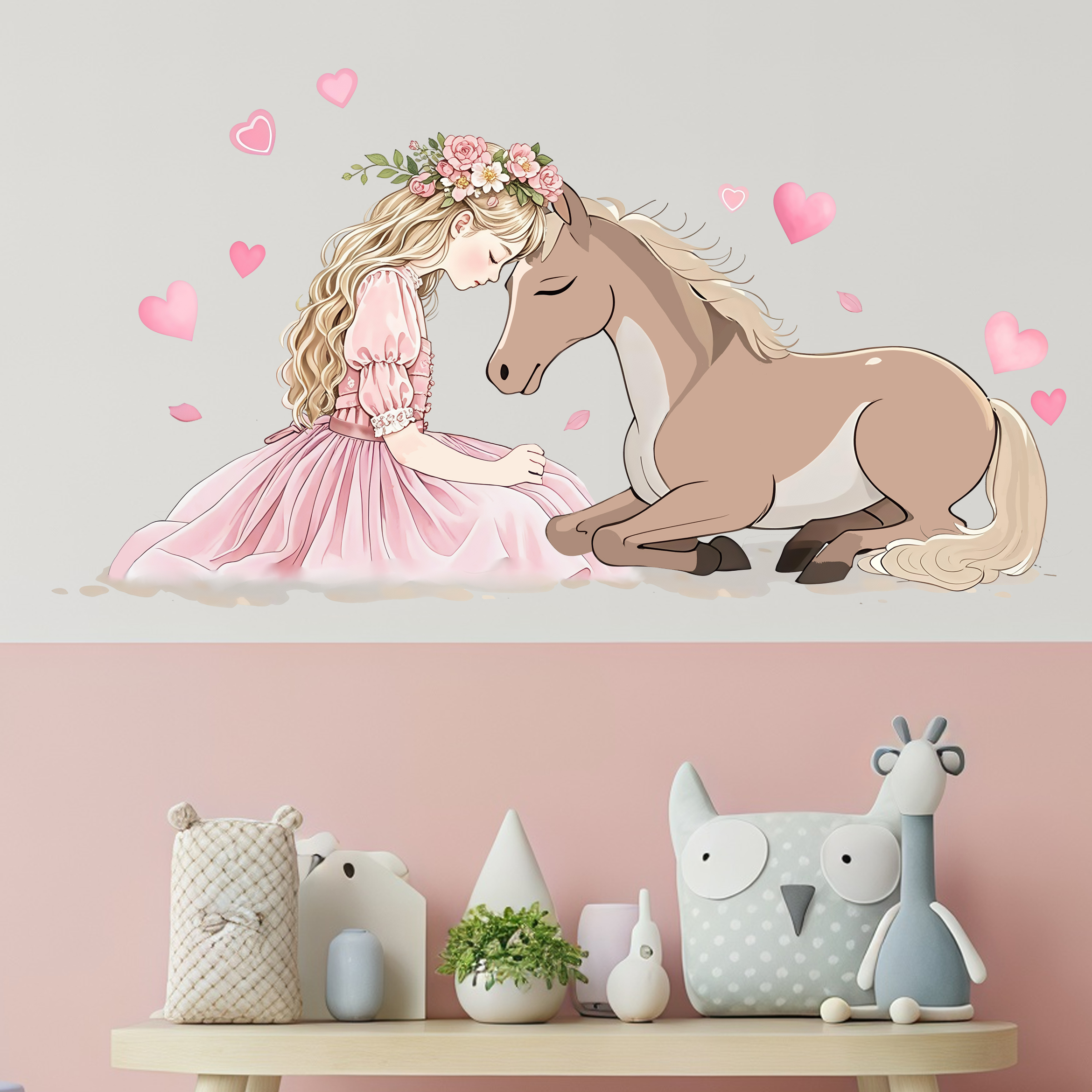 Romantic Horse Wall Stickers S - مراجعة Pvc Panel Background وسعره