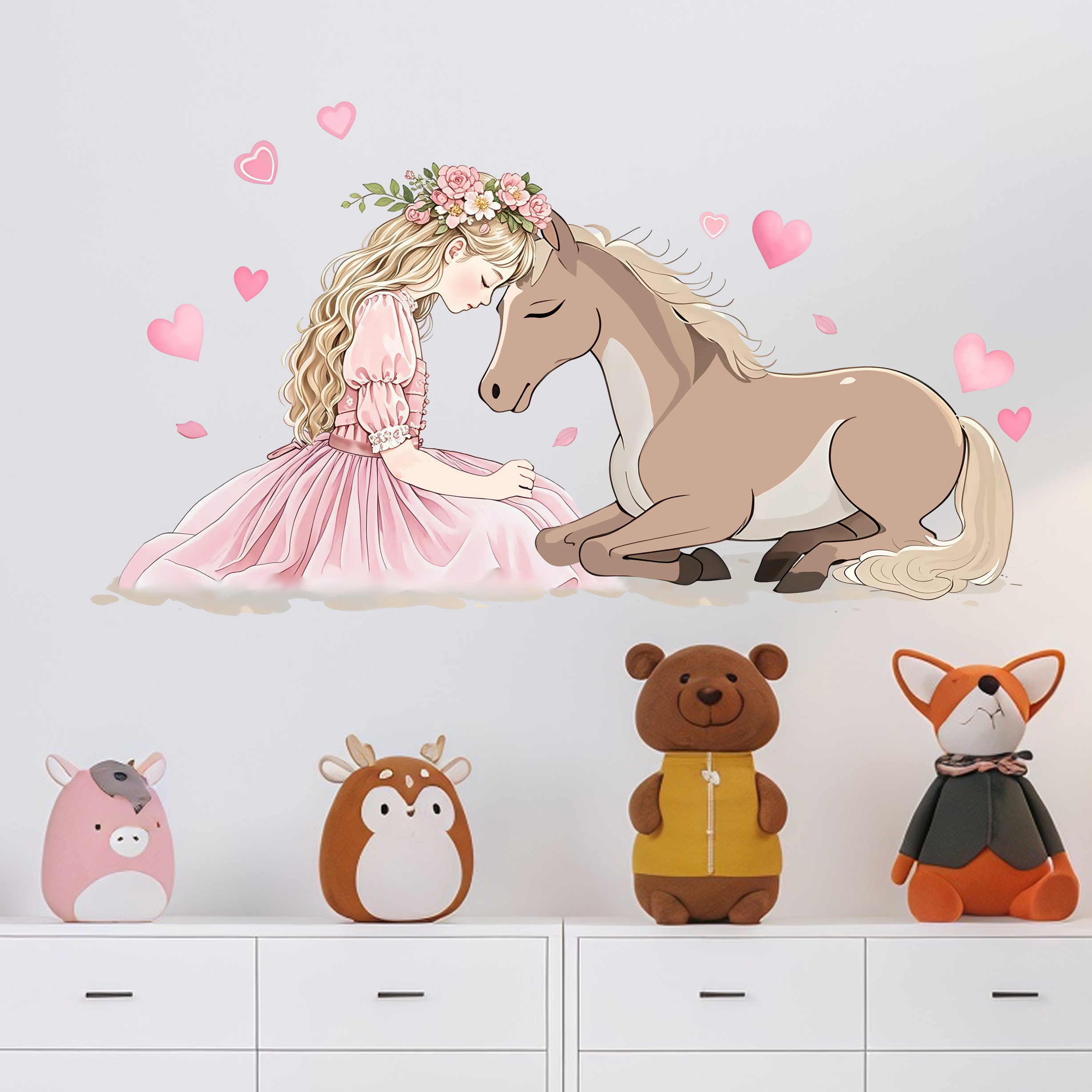 Romantic Horse Wall Stickers S - مراجعة Pvc Panel Background وسعره
