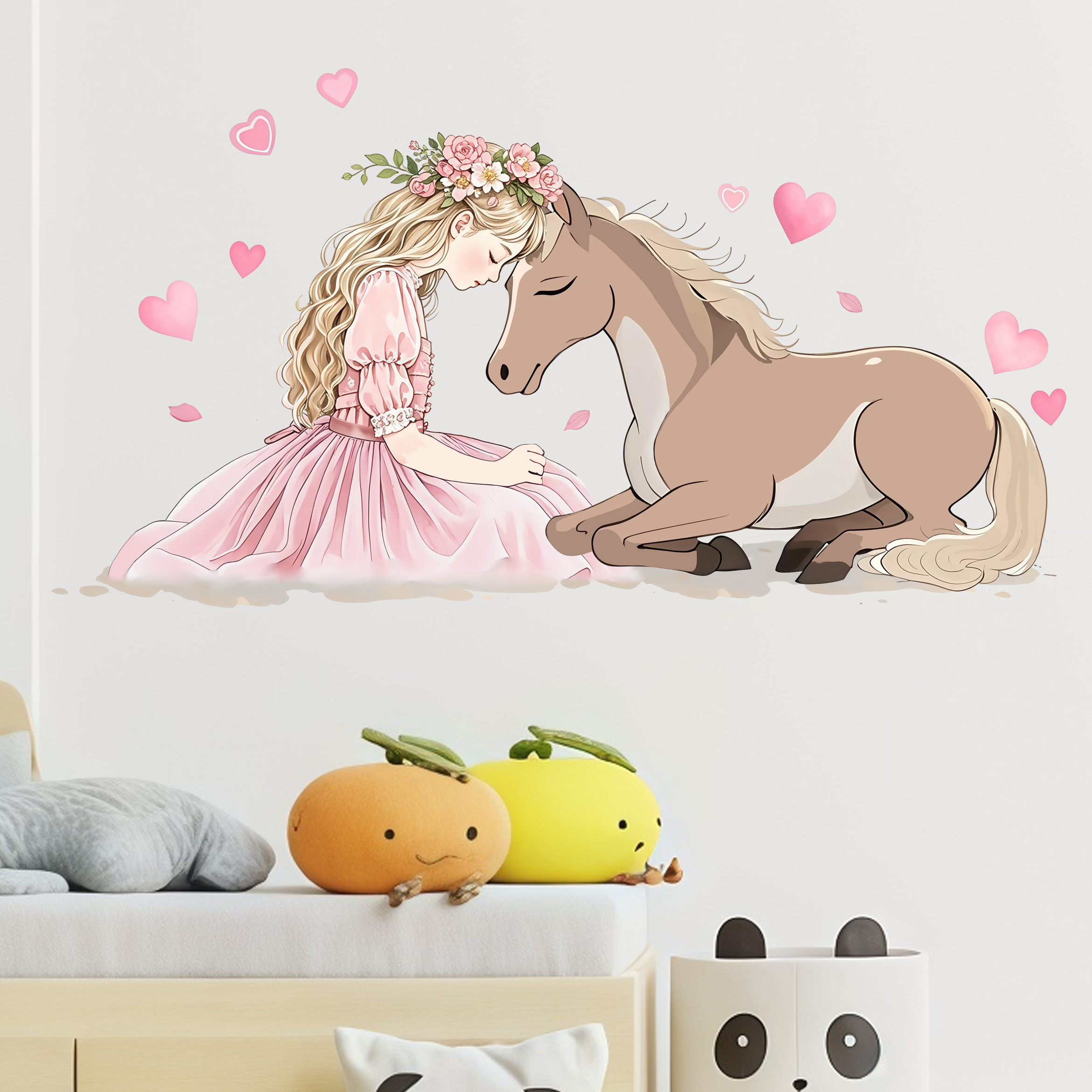 Romantic Horse Wall Stickers S - مراجعة Pvc Panel Background وسعره