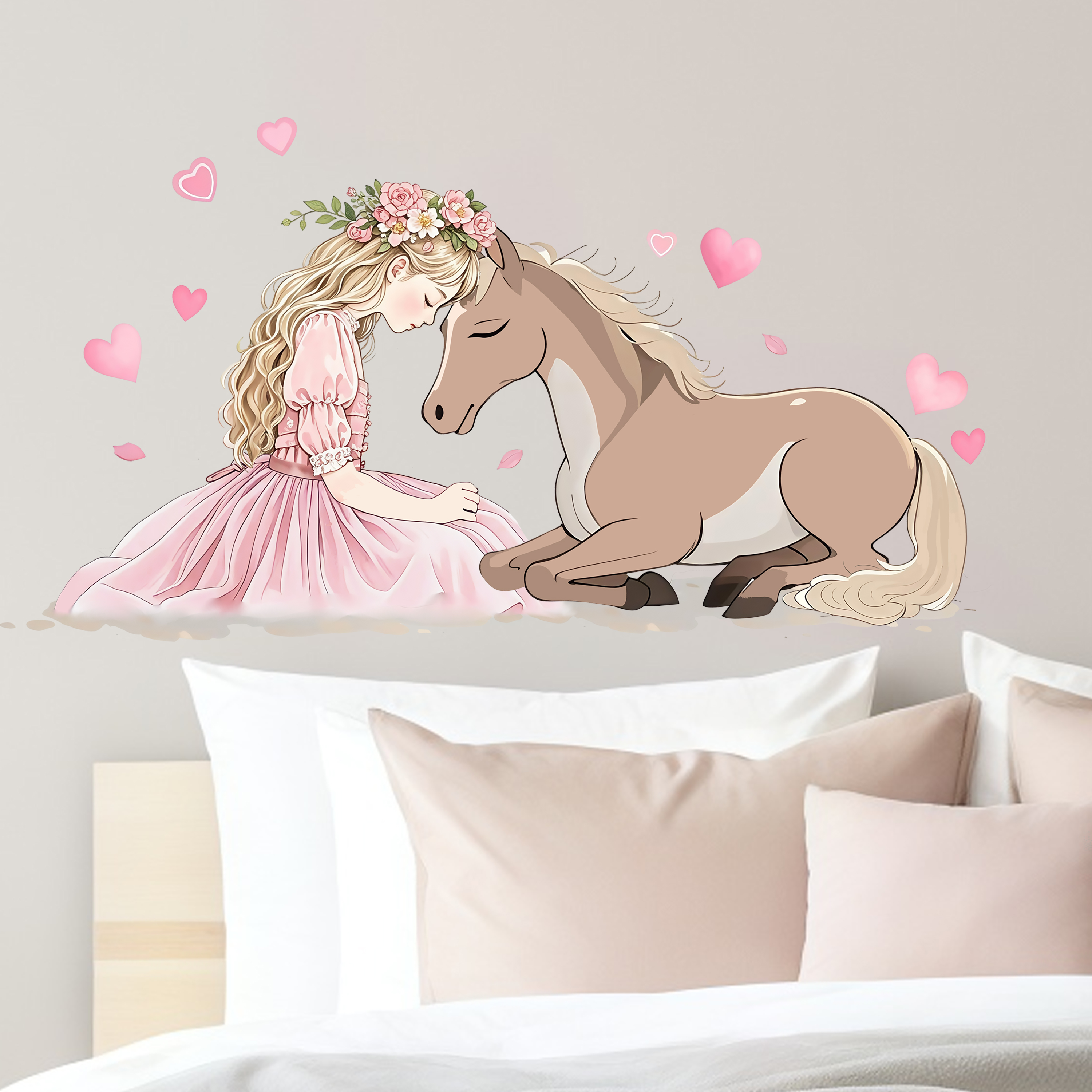Romantic Horse Wall Stickers S - مراجعة Pvc Panel Background وسعره