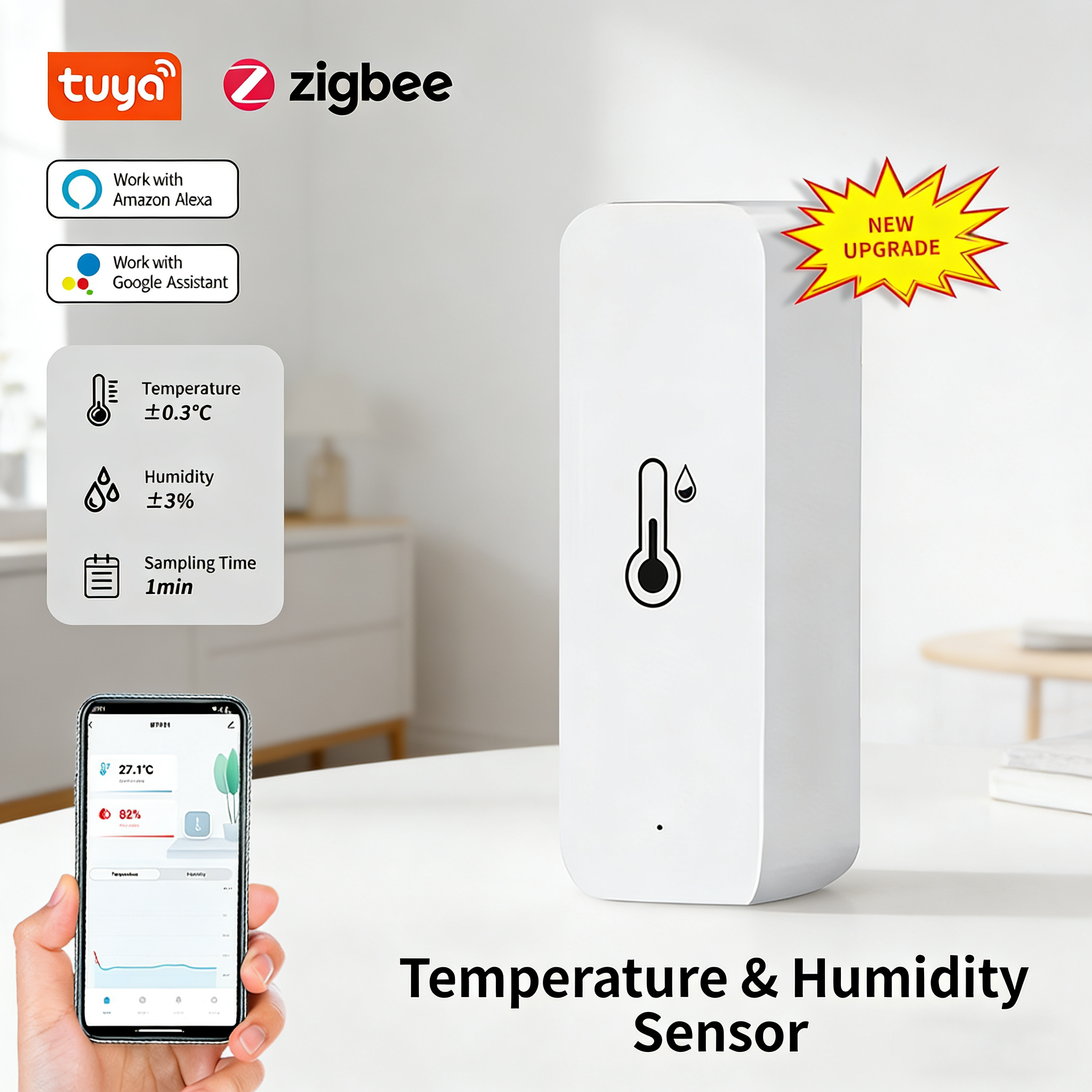 New Tuya Zigbee Smart Hygromet - مراجعة Digital Hygrometer Probe وسعره