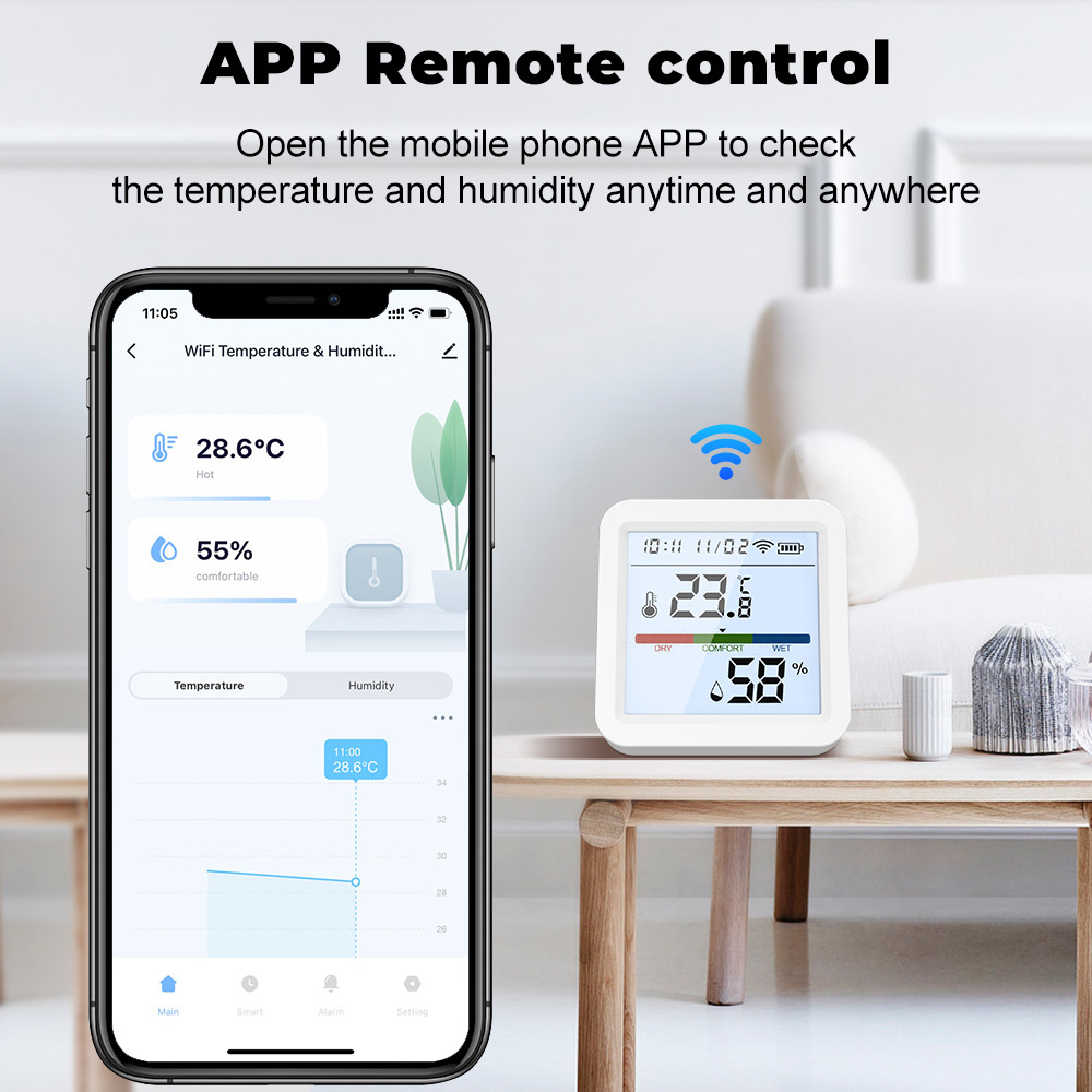 ONENUO Tuya WIFI Temperature H - مراجعة Digital Hygrometer Probe وسعره