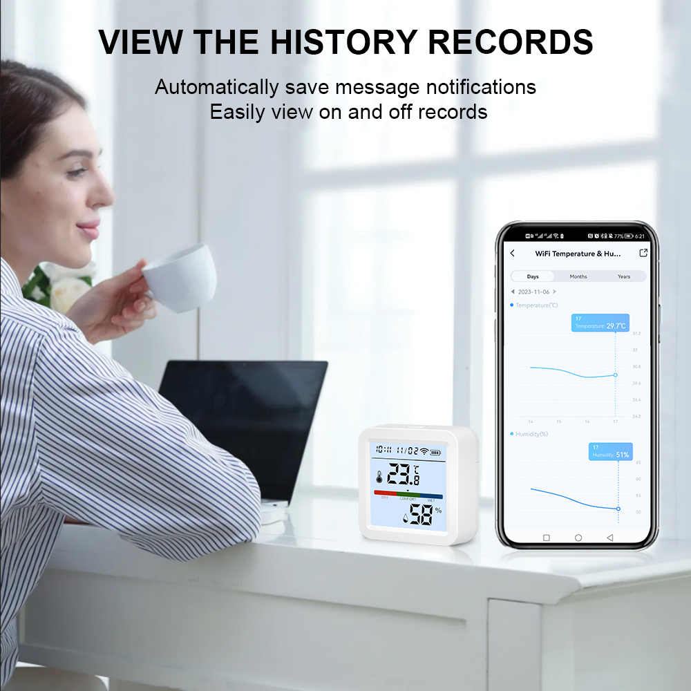 ONENUO Tuya WIFI Temperature H - مراجعة Digital Hygrometer Probe وسعره