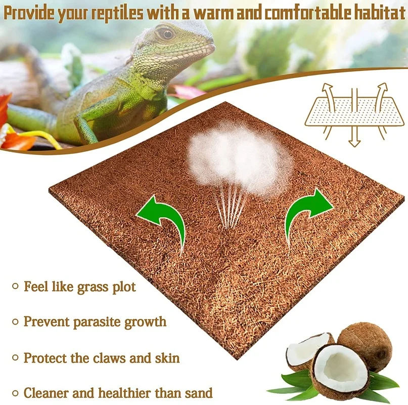 Reptile Carpet Natural Coconut - مراجعة Substrate Coconut Fiber وسعره