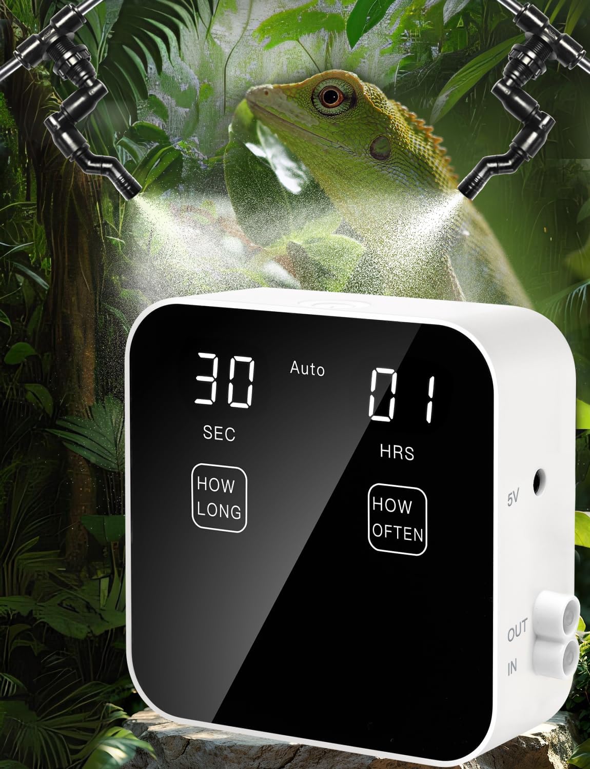 Automatic Rainforest Timing Sp - مراجعة Misting Nozzle Reptile وسعره