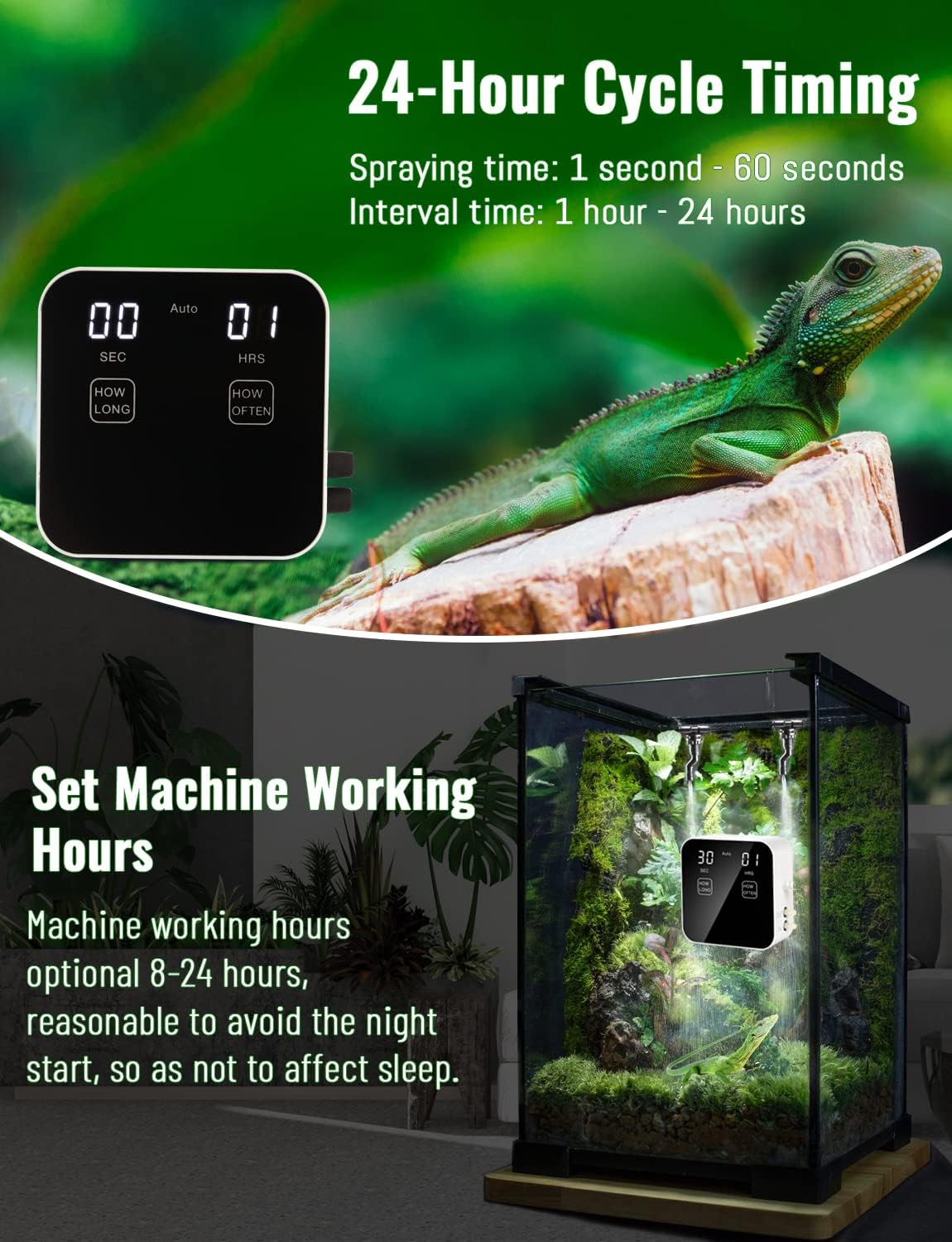 Automatic Rainforest Timing Sp - مراجعة Misting Nozzle Reptile وسعره