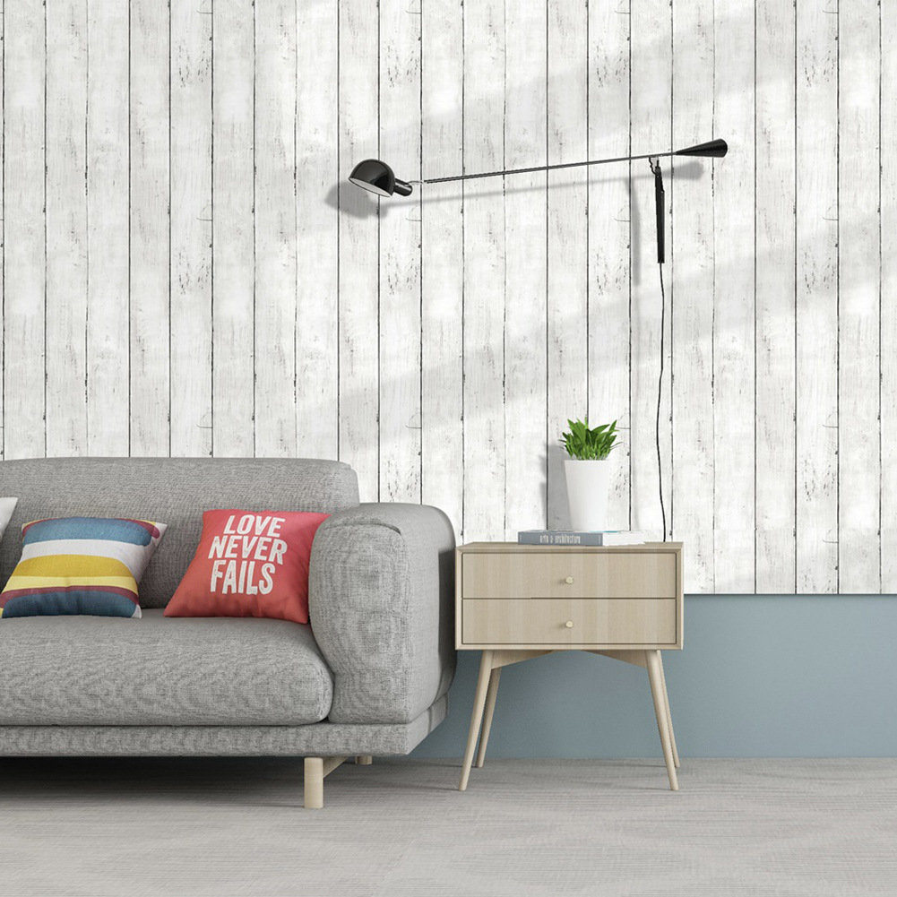 Retro White Wallpaper Wooden P - مراجعة Pvc Panel Background وسعره