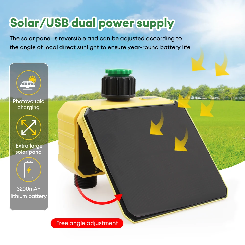 WiFi Solar Timer Dual Water Va - مراجعة Timer Dual Outlet وسعره