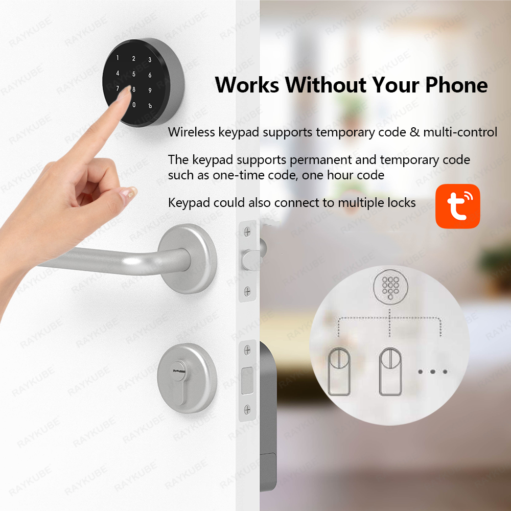 RAYKUBE A1 Pro Tuya BEL Smart  - مراجعة Glass Door Hinge وسعره