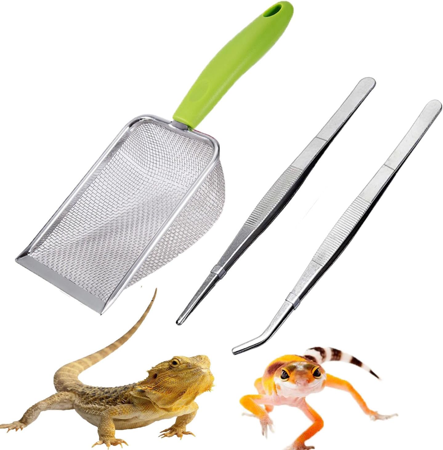 Reptile Sand Scoop Set - Fine  - مراجعة Feeding Tong Stainless وسعره