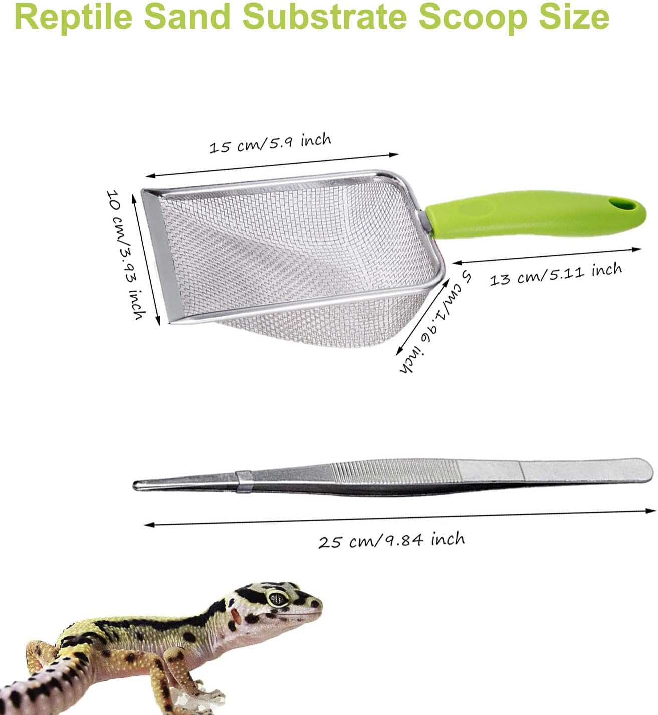 Reptile Sand Scoop Set - Fine  - مراجعة Feeding Tong Stainless وسعره