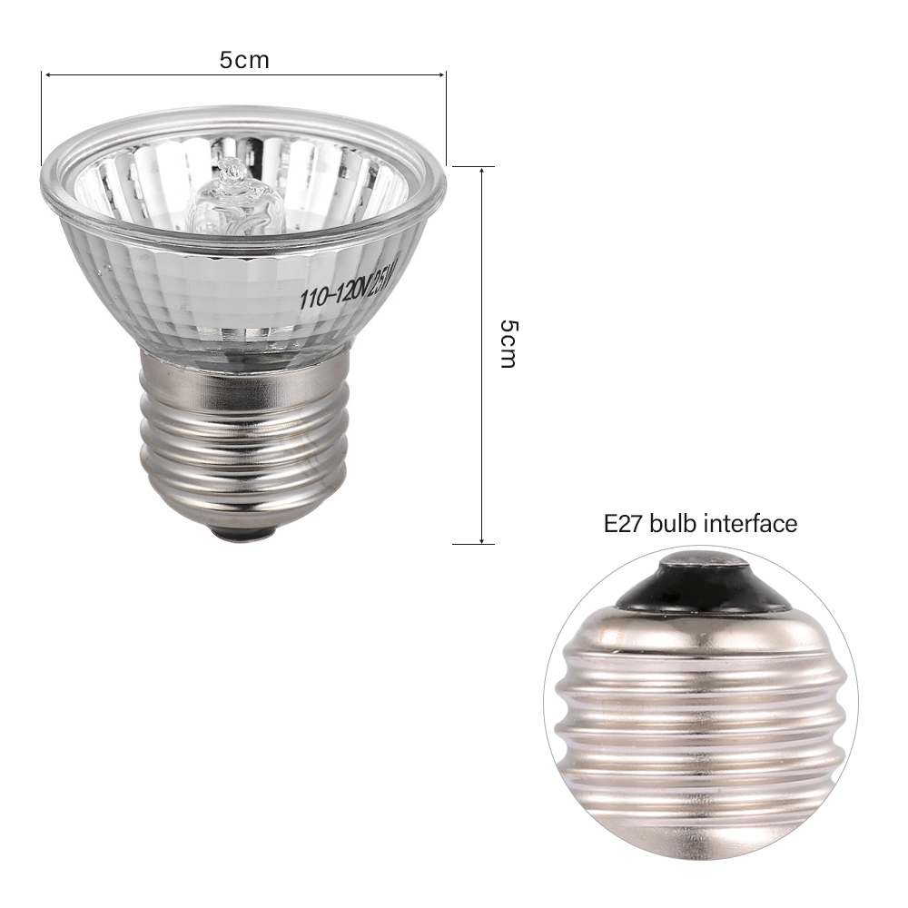 25W Halogen Heat Lamp UVA UVB  - مراجعة Basking Bulb Halogen وسعره