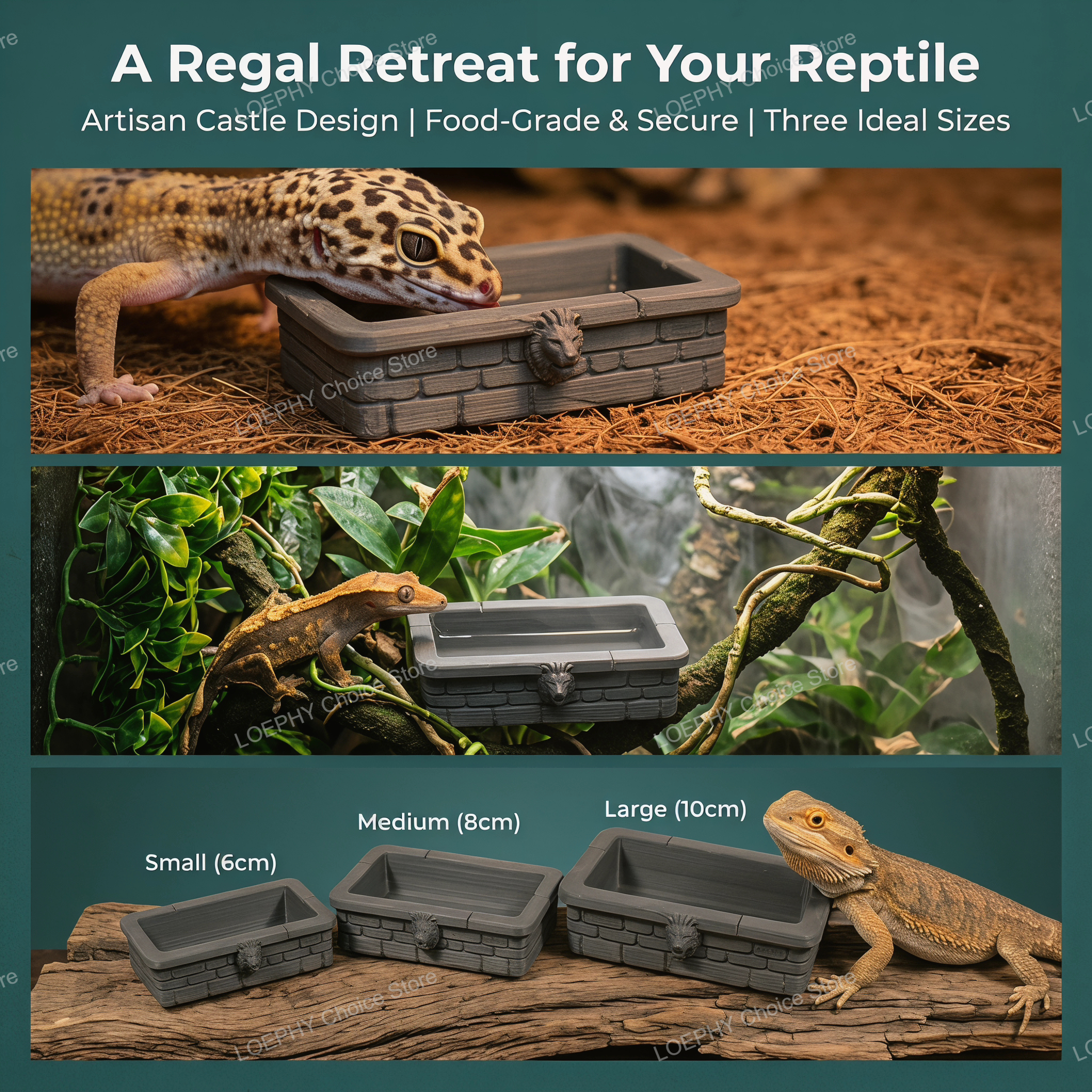 Reptile Water Bowl 3D Printed  - مراجعة Water Dish Reptile وسعره