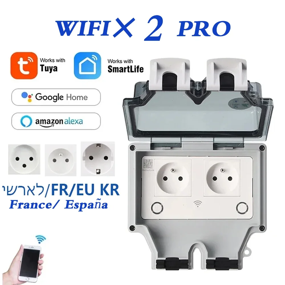 Tuya Waterproof Electrical Wal - مراجعة Timer Dual Outlet وسعره