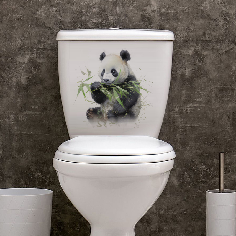 C76# Watercolor panda wall sti - مراجعة Pvc Panel Background وسعره