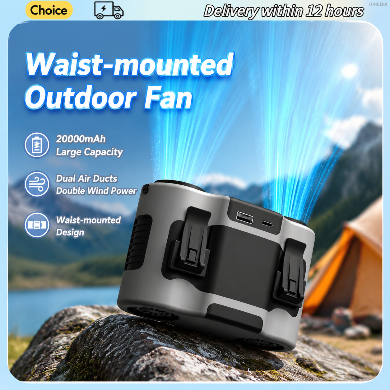 Portable Waist Clip Fan Mini U - مراجعة Timer Dual Outlet وسعره