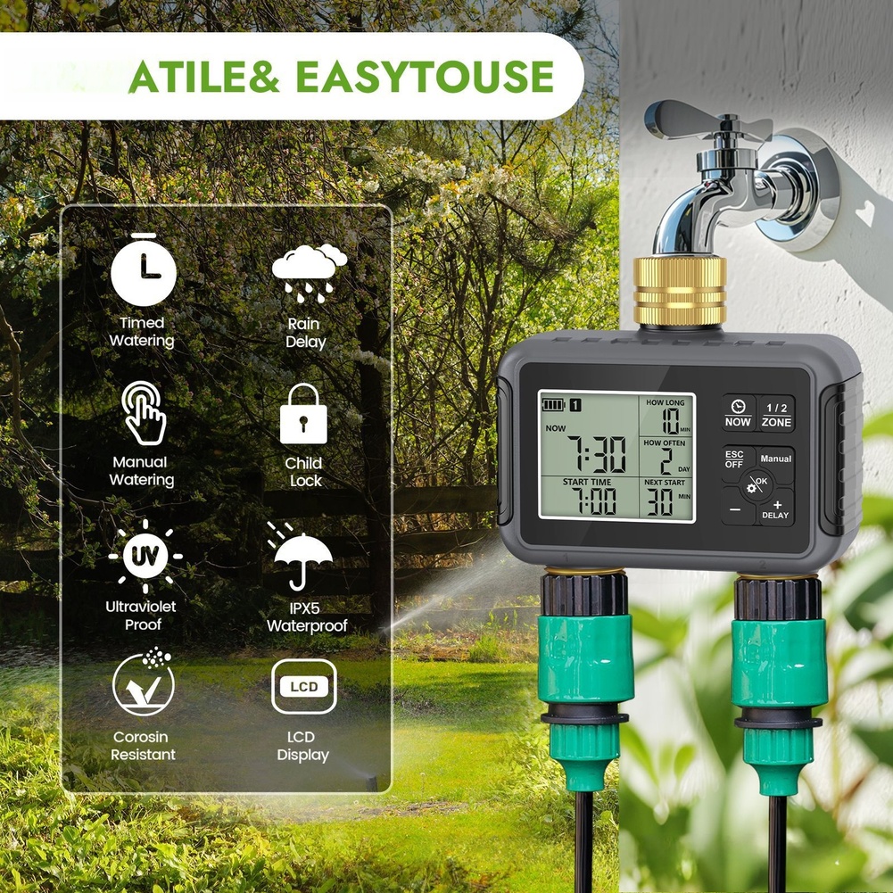 Automatic Controller Battery O - مراجعة Timer Dual Outlet وسعره