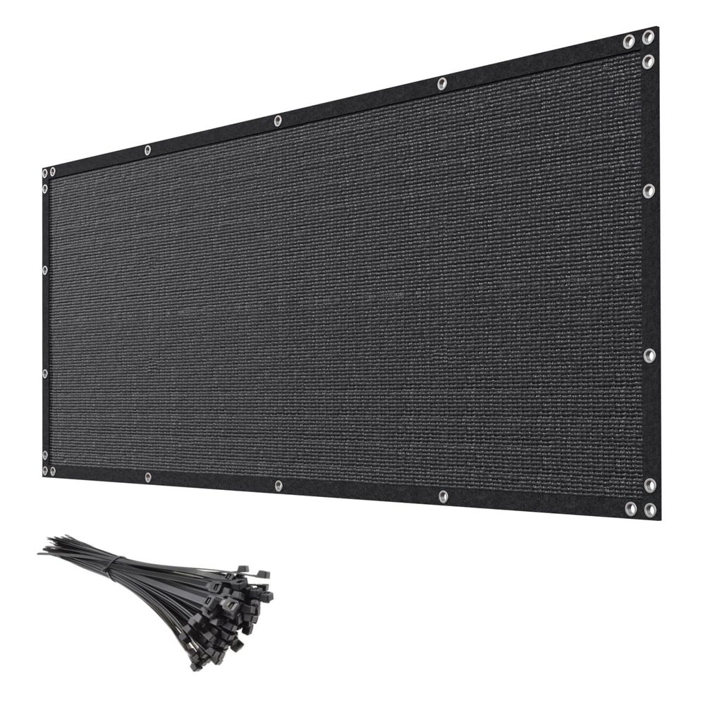 x 100ft Black Privacy Screen F - مراجعة Screen Top Mesh وسعره