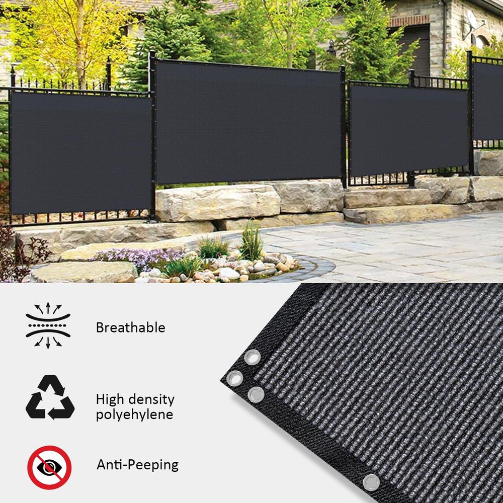 x 100ft Black Privacy Screen F - مراجعة Screen Top Mesh وسعره