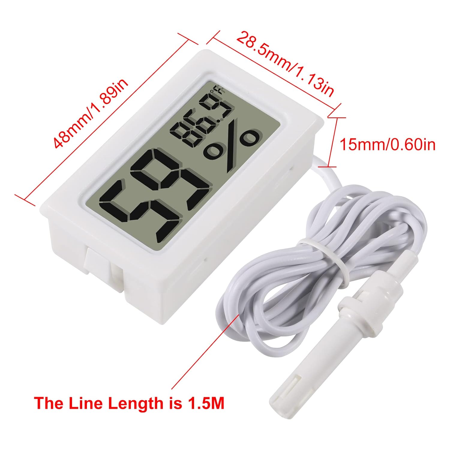 2pcs Mini Digital Hygrometer T - مراجعة Digital Hygrometer Probe وسعره