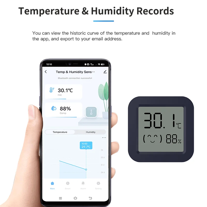 BT Temperature Humidity Sensor - مراجعة Digital Hygrometer Probe وسعره