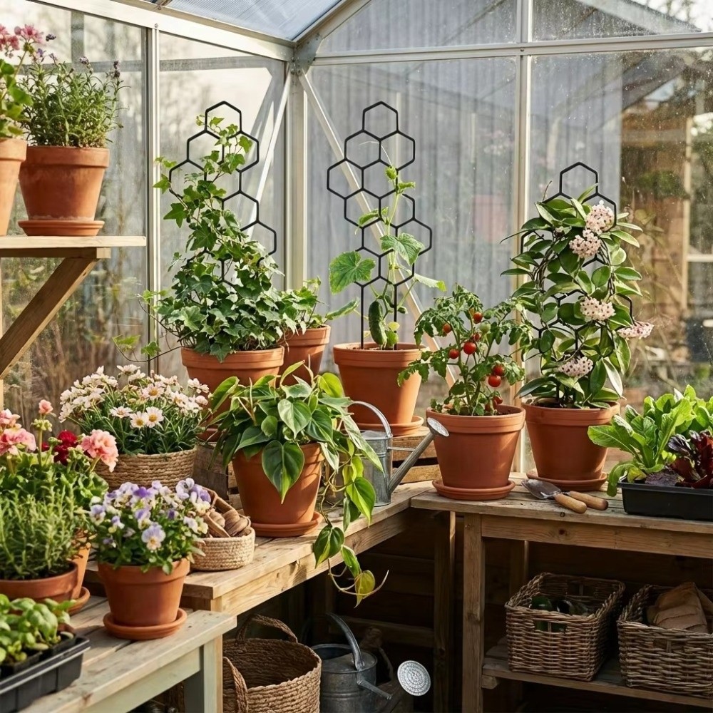 Honeycomb Design Plant Trellis - مراجعة Vine Climbing Plastic وسعره