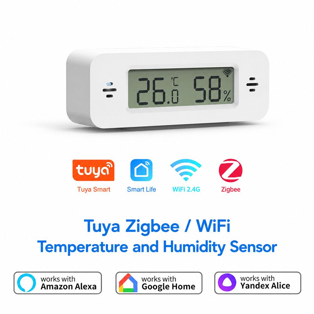 Tuya Zigbee WiFi Mini Temp & H - مراجعة Digital Hygrometer Probe وسعره