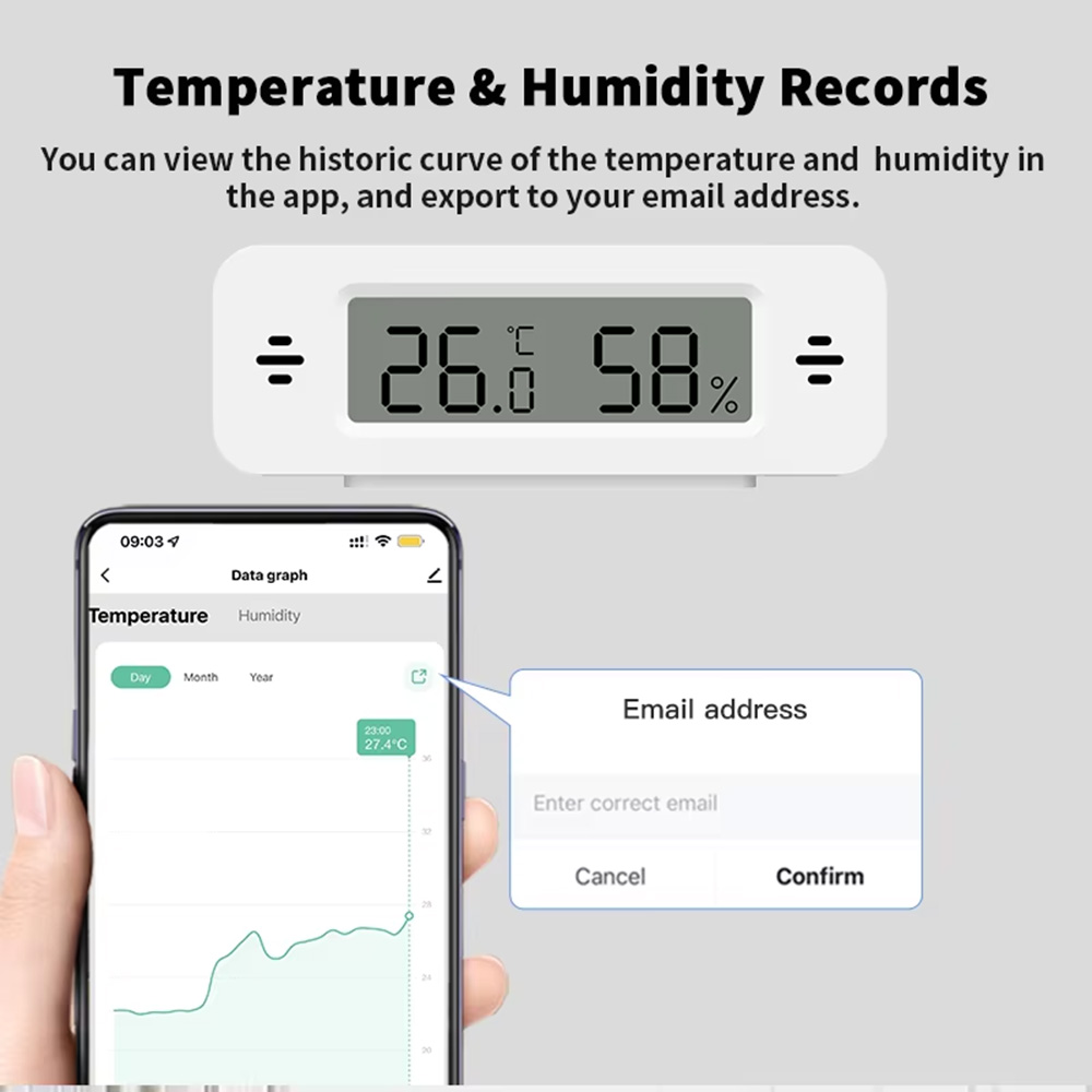 Tuya Zigbee WiFi Mini Temp & H - مراجعة Digital Hygrometer Probe وسعره